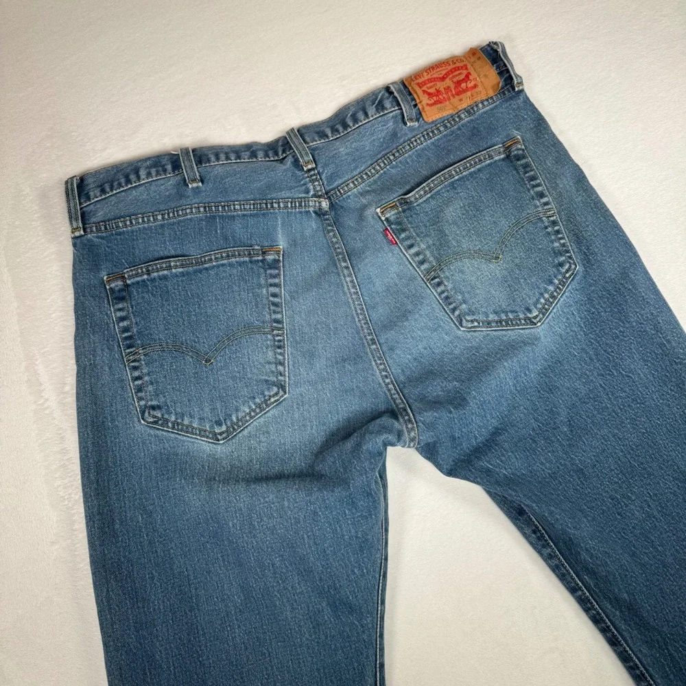 Levis 501‎ Jeans Mens W40 L30 Button Fly Straight Leg Blue Denim